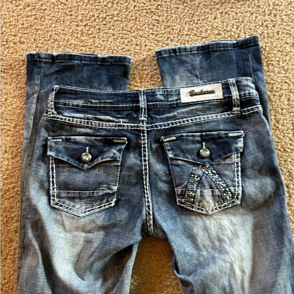 Buckaroo rhinestone embellished denim bootcut jeans